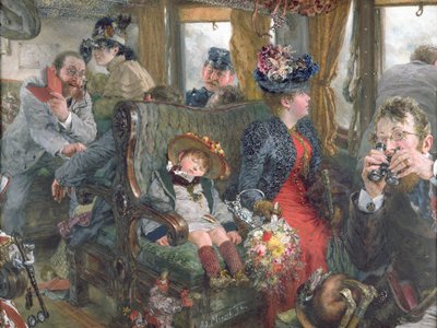 Auf einer Reise in die schöne Landschaft, 1892 von Adolph Menzel